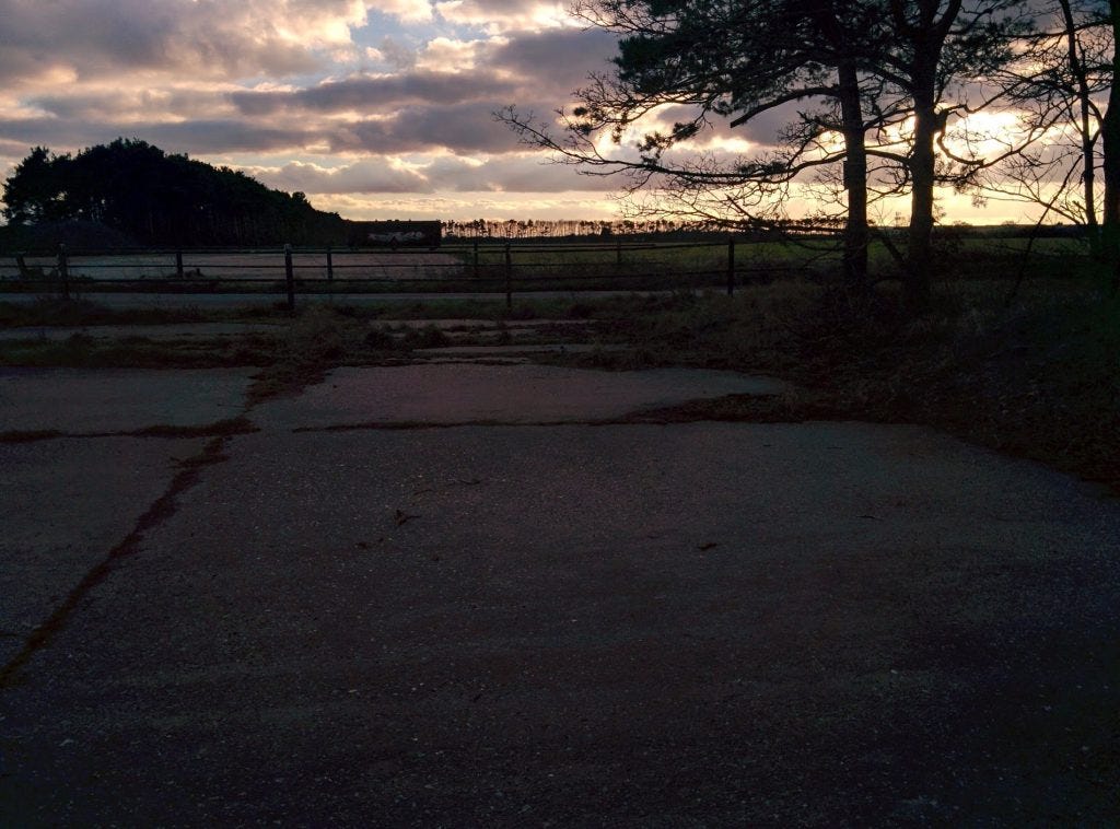 Rackheath Airfield WW2 USAF Norfolk England Twilight